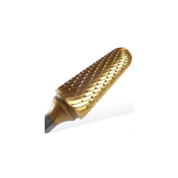 Champion Cutting Tool Taper Radius End Carbide Bur for Narrow Contours / Surface Machining, 5/8in Cut Dia, 1-5/16in LOC CHA SL6 - main
